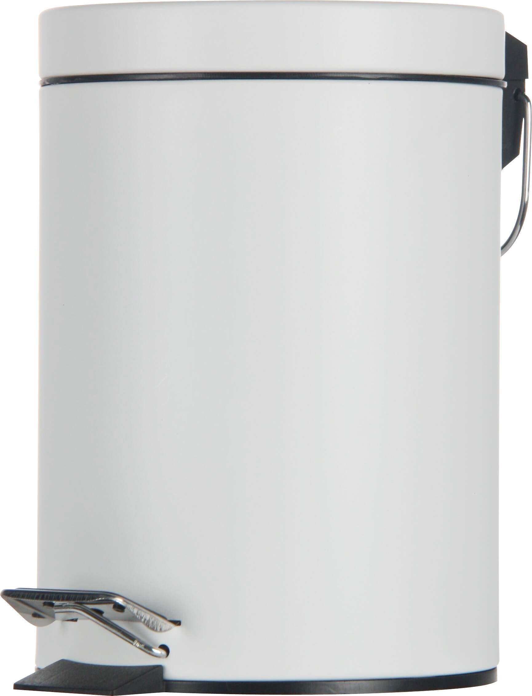 פח דוושה עגול 3 ליטר בצבע לבן