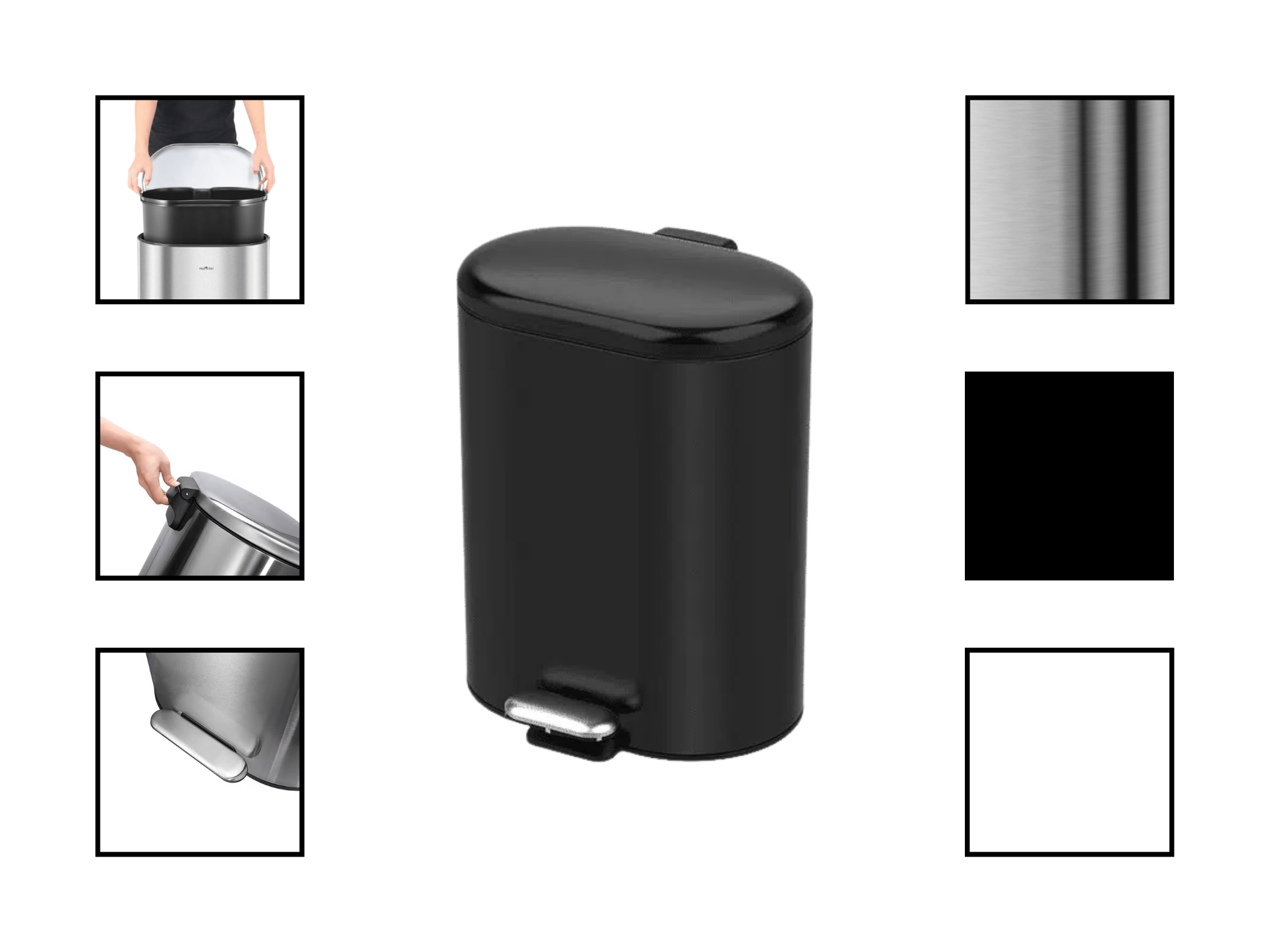 פח דוושה אובלי טריקה שקטה 6 ליטרים דגם 80766