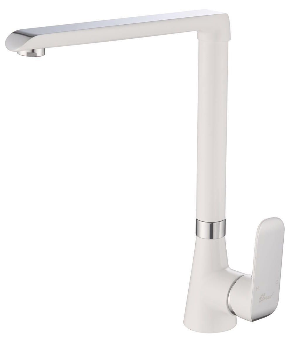 ברז קשת גבוה דגם 8704 לבן בשילוב ניקל