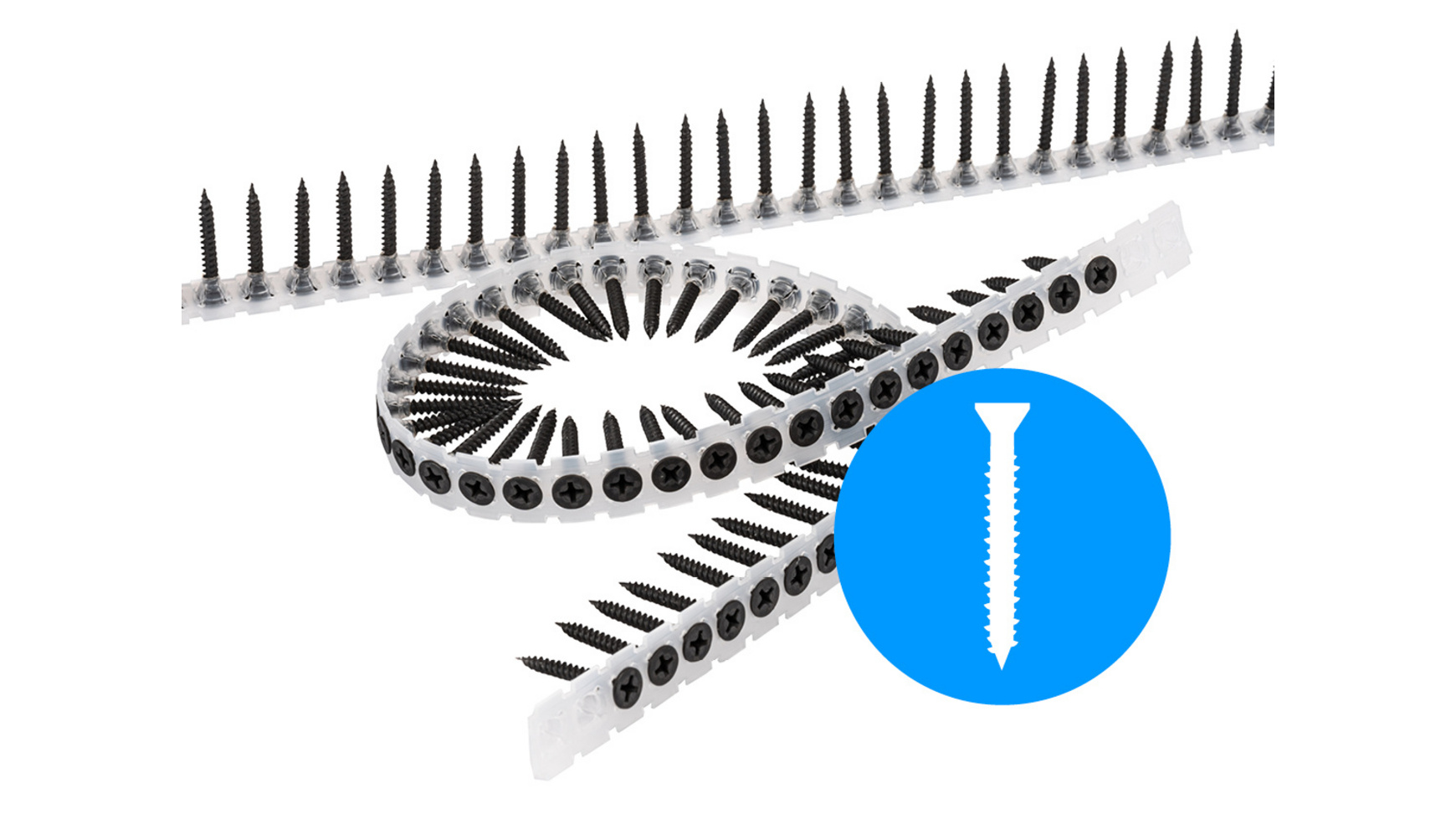 ברגי גבס בשרשרת למברגת גבס 