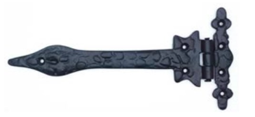 זוג צירי T דקורטיביים מושחרים דגם 106