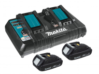 מטען כפול + זוג סוללות makita 1.5Ah