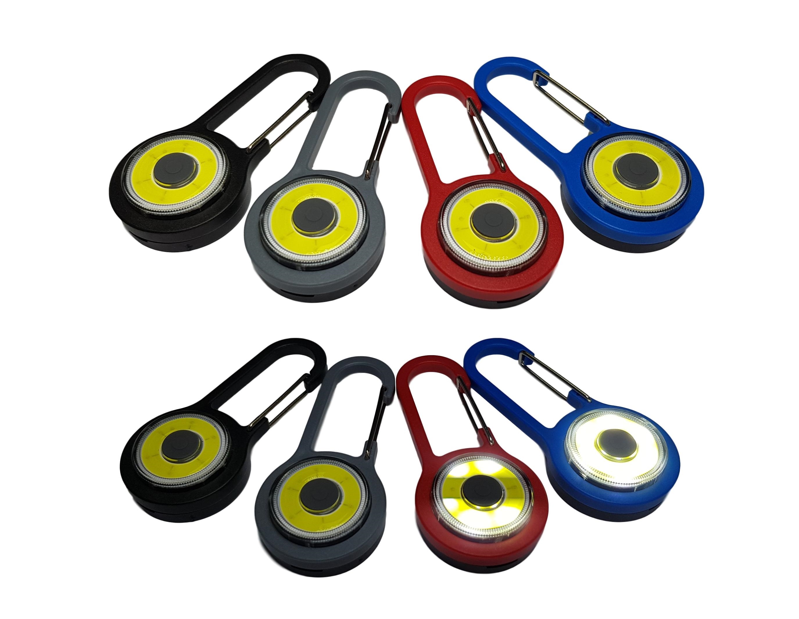 קרבינה + פנס לד 3 מצבים