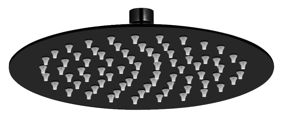 ראש גשם נירוסטה עגול קוטר 300 מ"מ דגם 6042 שחור מט 