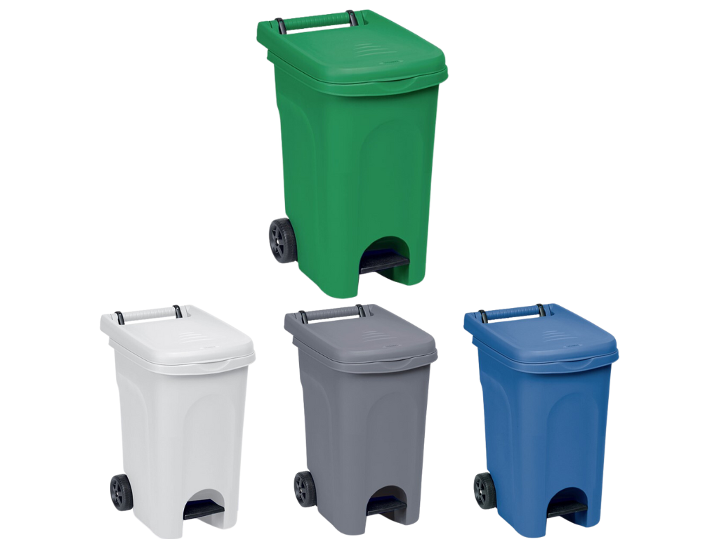 פח דוושה עם גלגלים 60 ליטר Urban Eco System