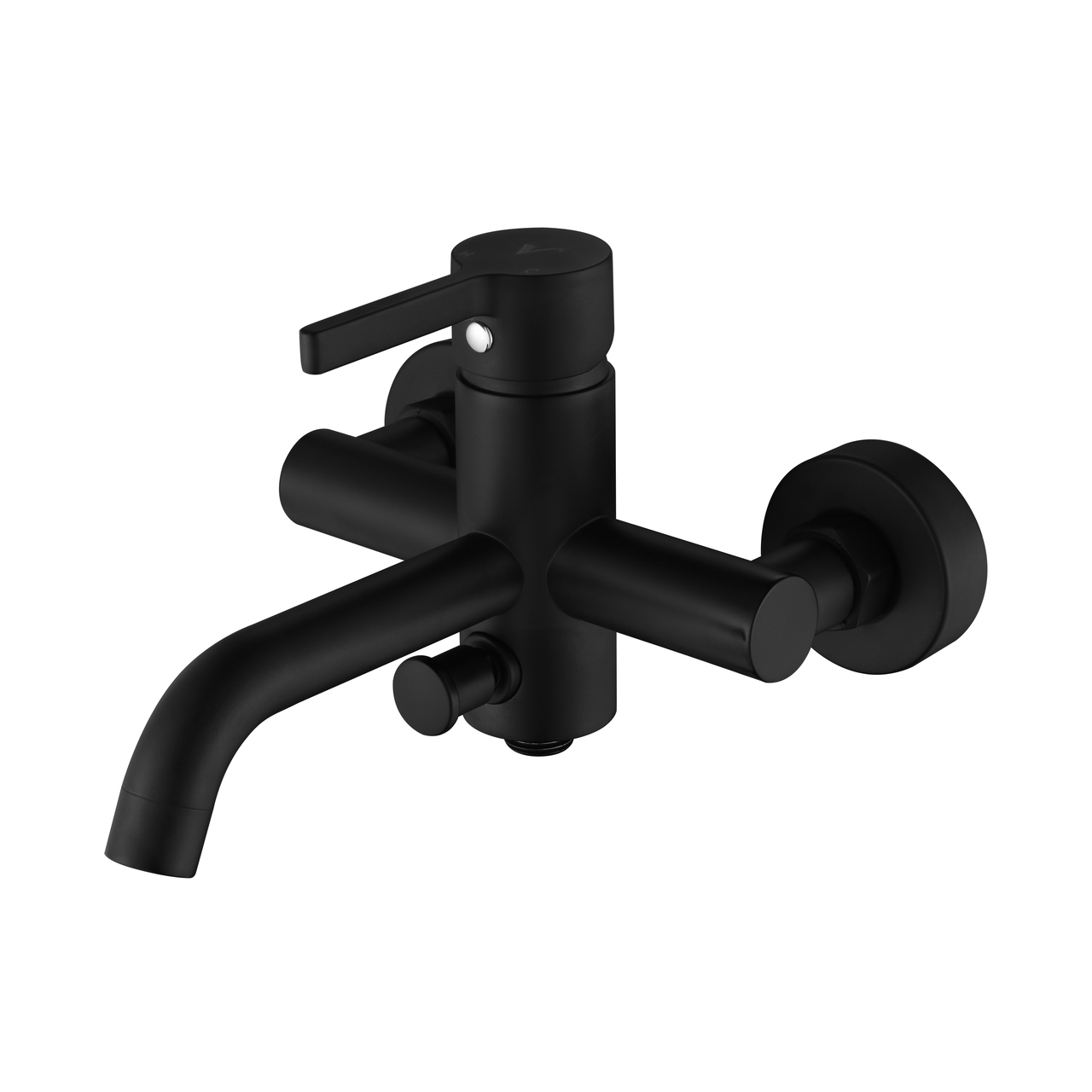 סוללה לאמבטיה עם מעביר קרמי דגם 80822 שחור מט 