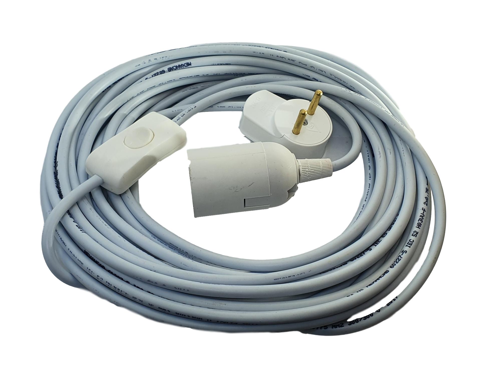 כבל תאורה מוכן 5 מטר + מפסק